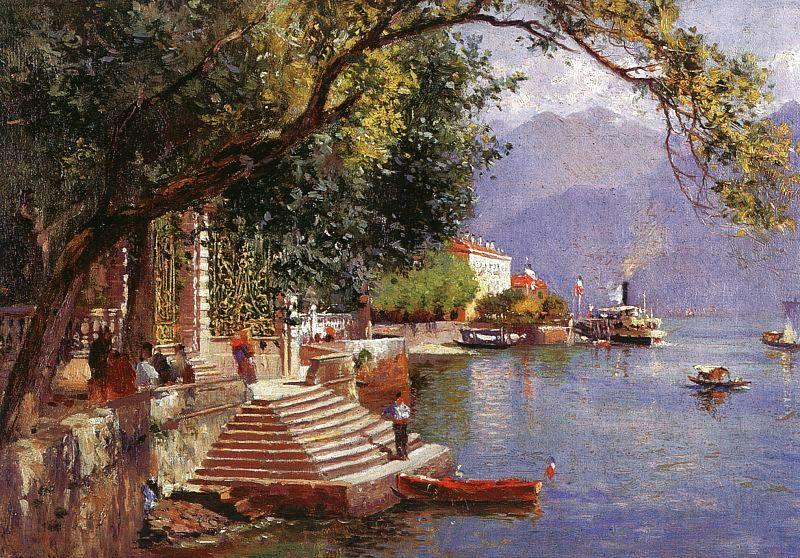 John Douglas Woodward Villa Carlotta, Lake Como France oil painting art